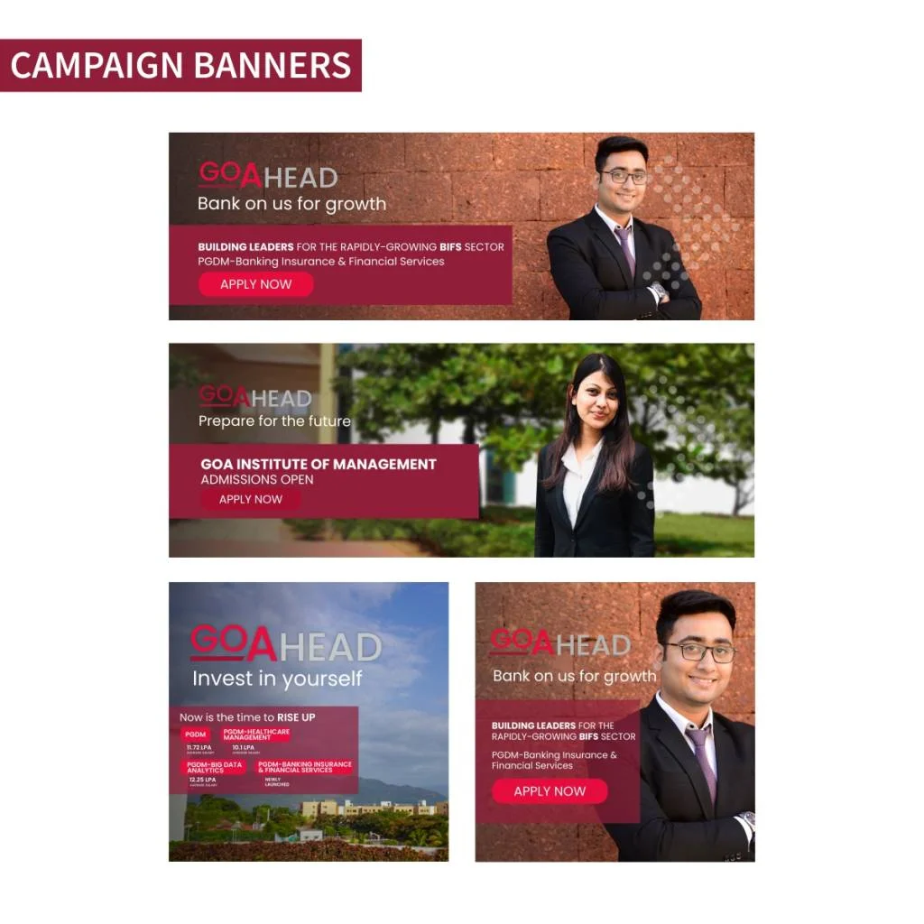 Visual Identity Design: GIM Campaign Banners displaying GIM as the best choice